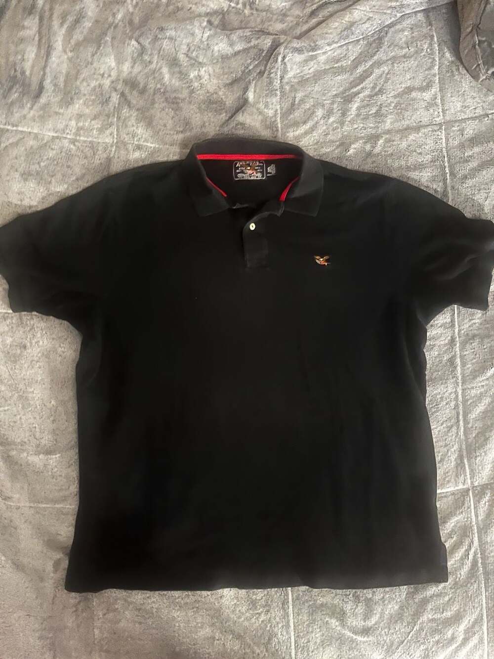 American Living Polo Shirt Size XXL Black Cotton Short Sleeve Logo